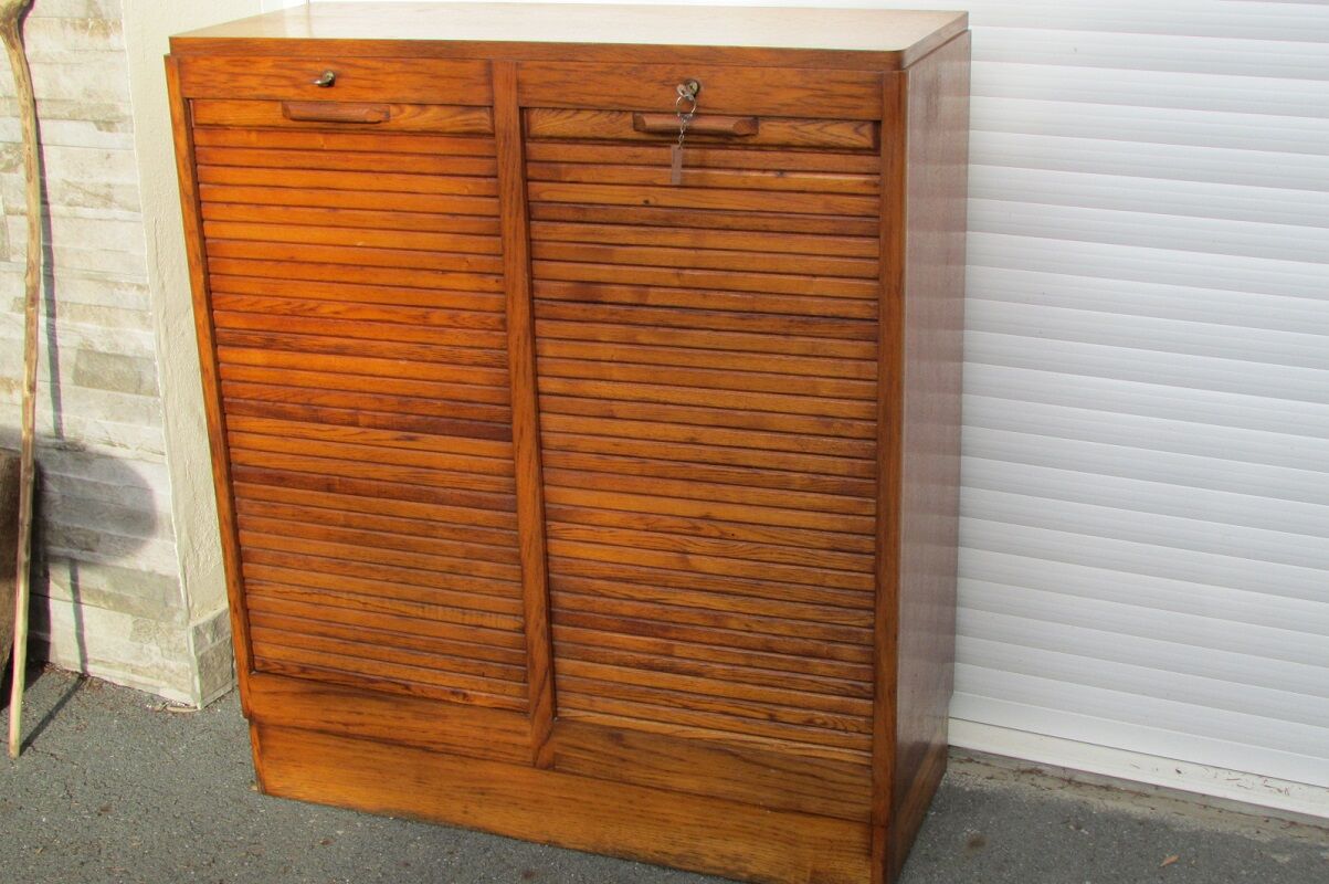 Double curtain binder, 1950-1960 in oak