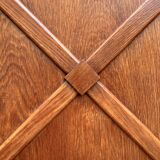 Vintage solid oak cross-braced wardrobe 1940