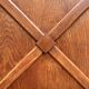 Vintage solid oak cross-braced wardrobe 1940