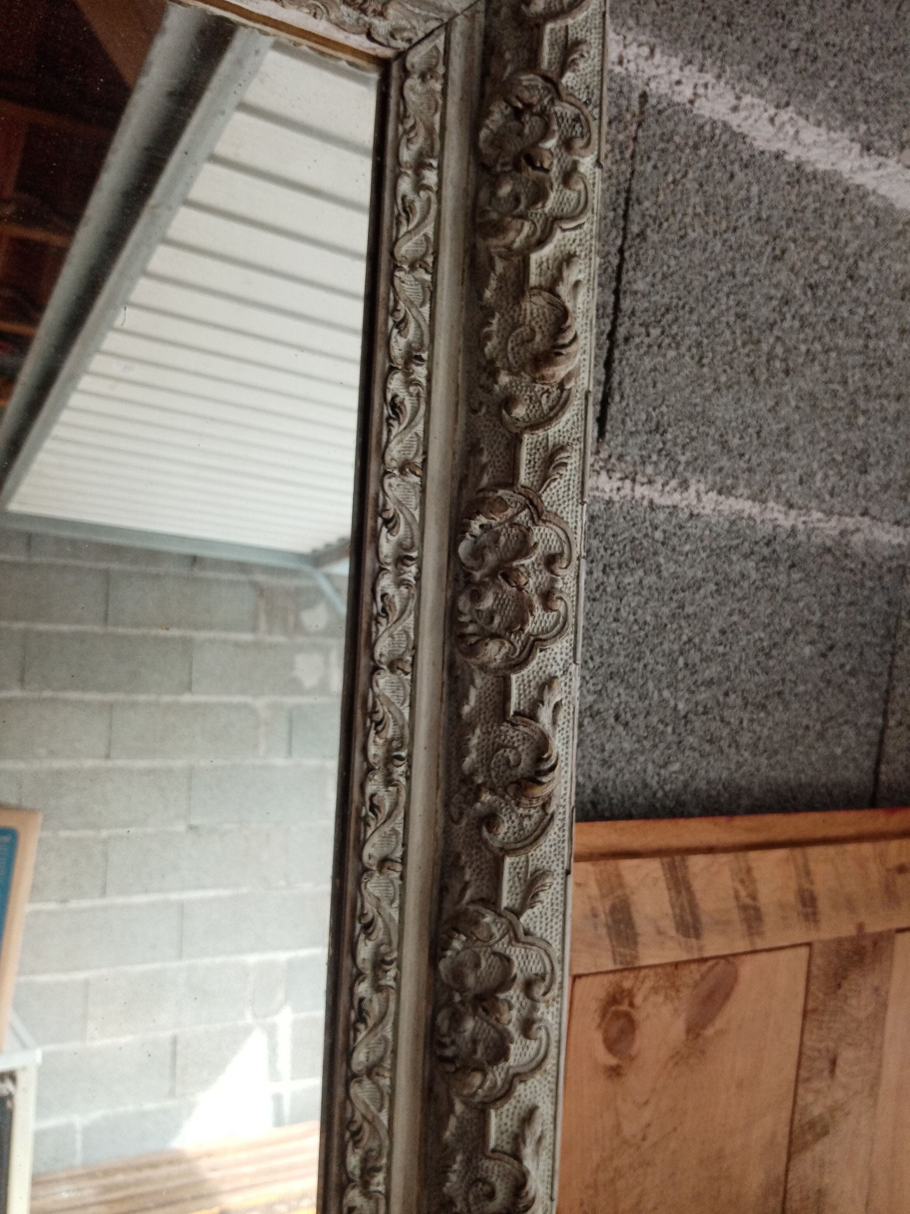 Old patinated mirror 86 X 62 cm