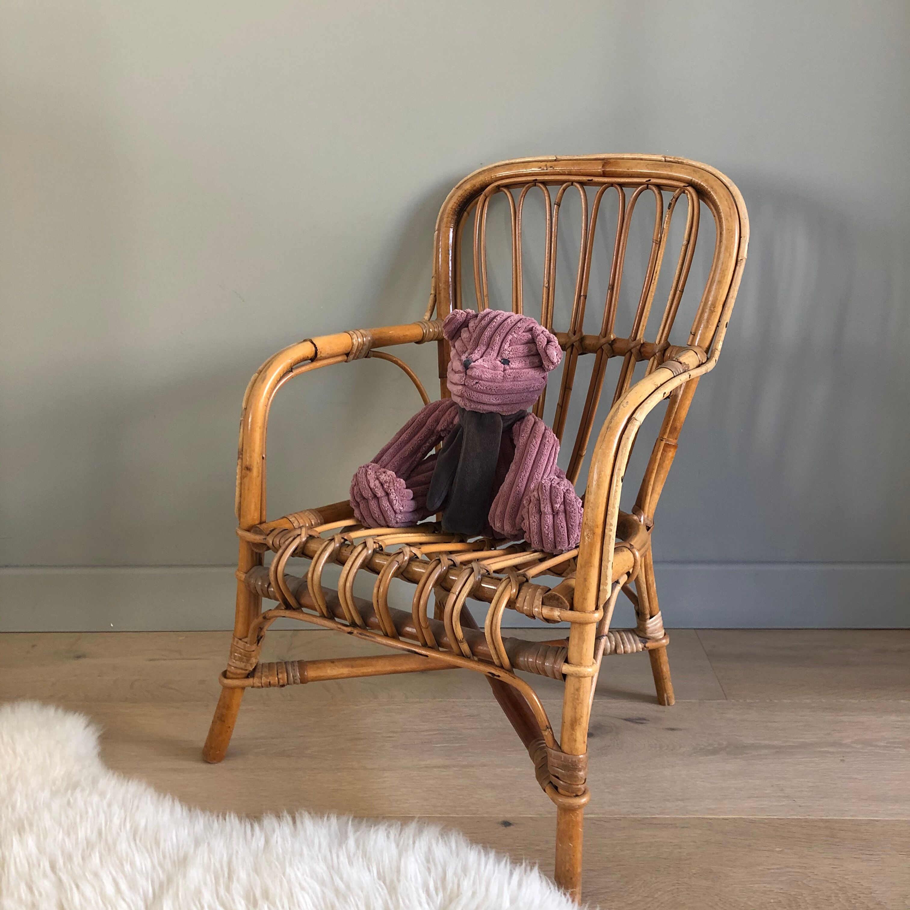 Vintage rattan chair for children