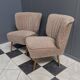 ensemble de 2 chaises de cocktail marron des années 1960