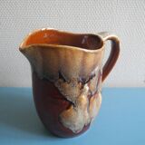 vintage Rhoda ceramic pitcher/jug, fat lava