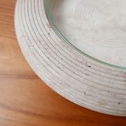 Travertine and glass bowls