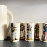 Orangeade service to vintage ceramic soldiers
