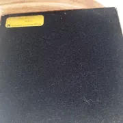 Ceramic lamp with gold metal from the 80s