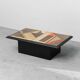 Wooden coffee table with storage compartment, Italy, 1970s, vintage modernism