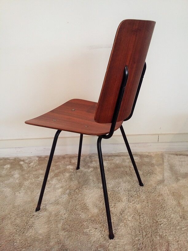 Vintage metal chair and teak