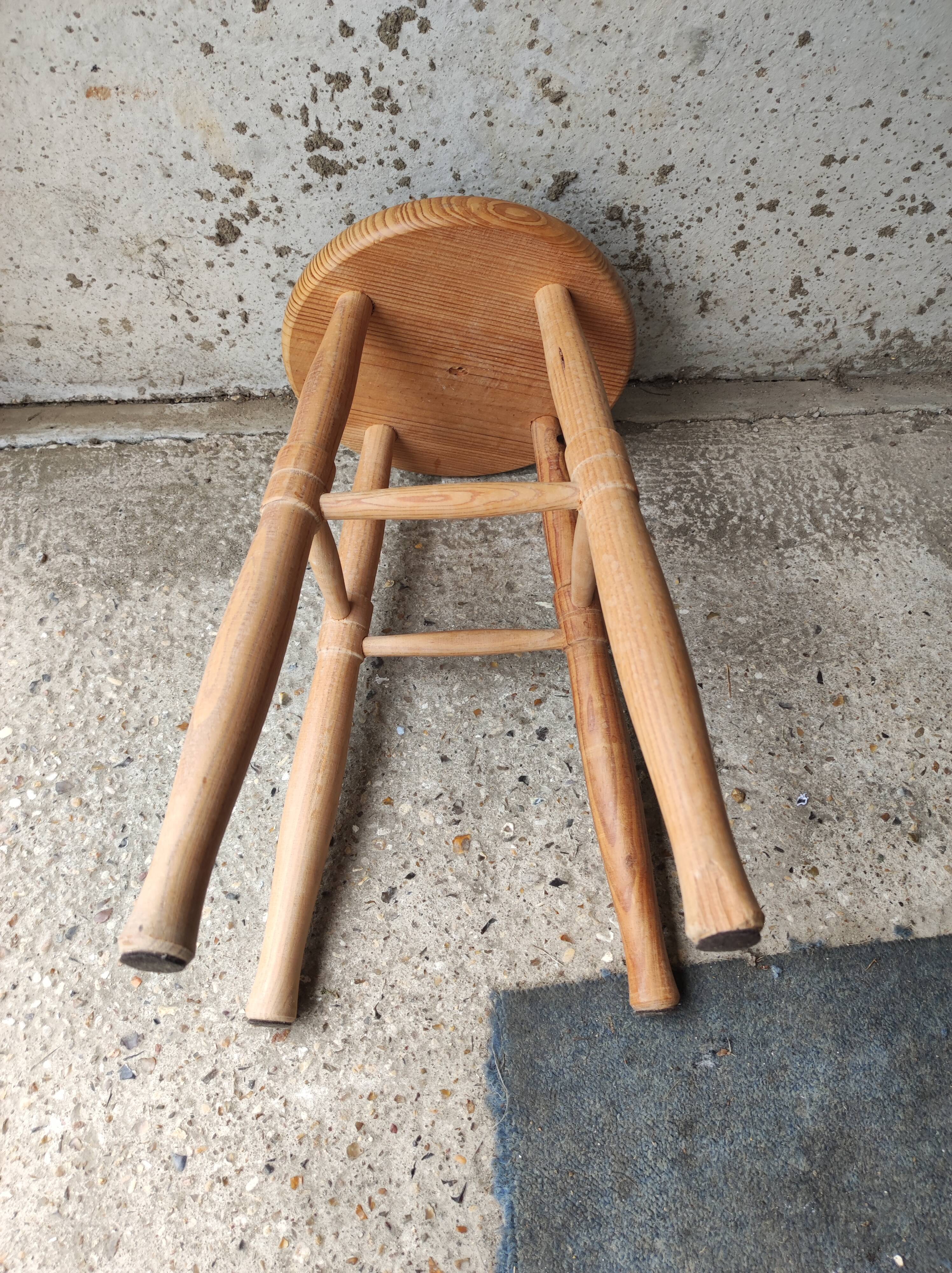Vintage solid wood stool