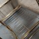 Bench armchair furniture chrome gold 70s