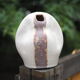 Free-form Soliflore - cracked white enamel - organic ceramic - 80s