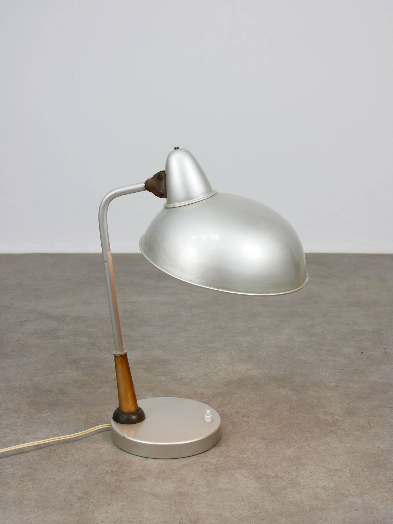 Mid-Century Italian Table Lamp in Aluminium and Copper