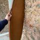 Vintage hanging oval mirror in teak Italian design