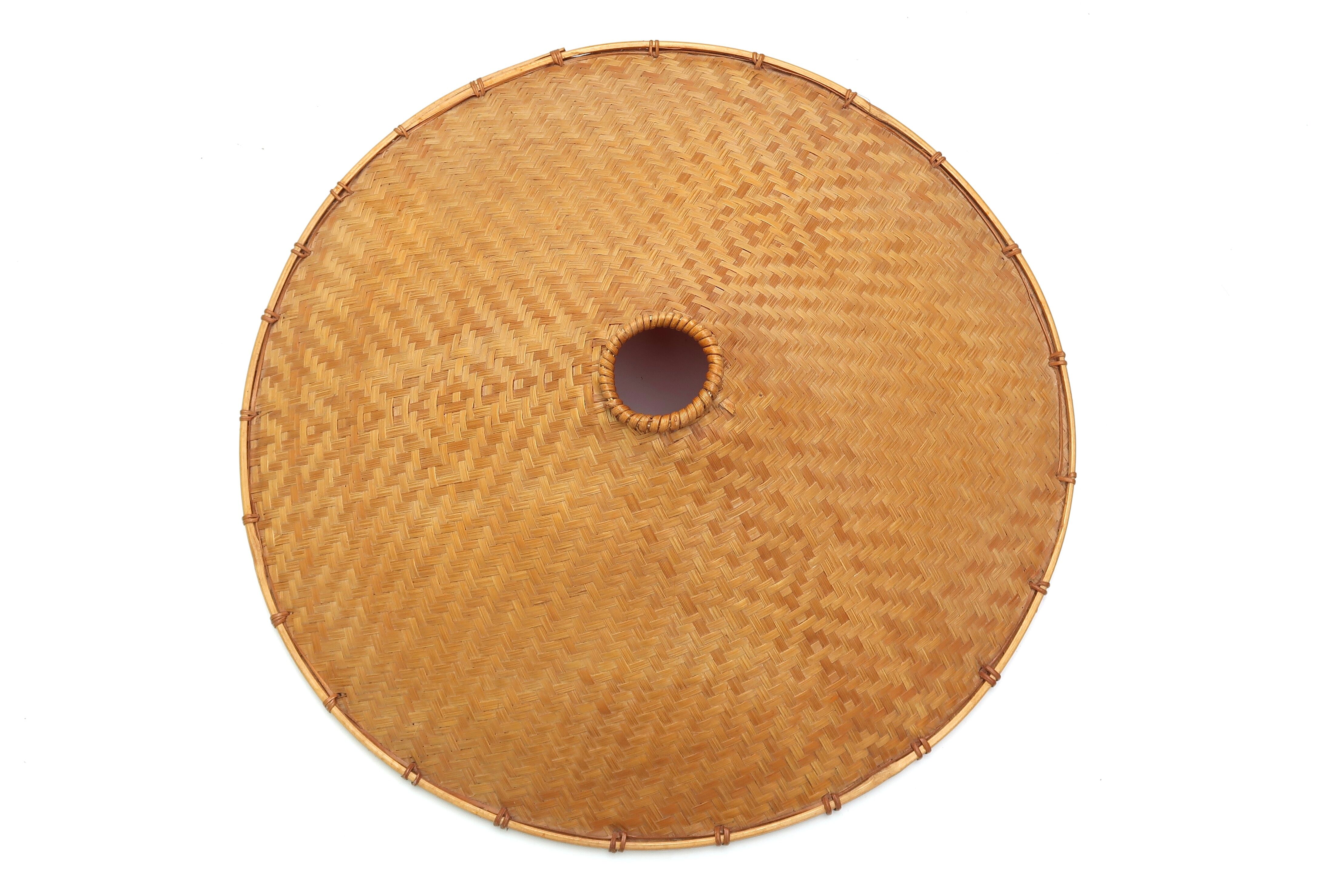70s wicker pendant light