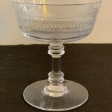 10 old crystal champagne glasses