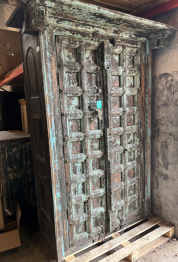 Indian cabinet 2 gridded doors