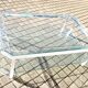 Table-basse en verre et plexiglas altuglas design David Lange 1980