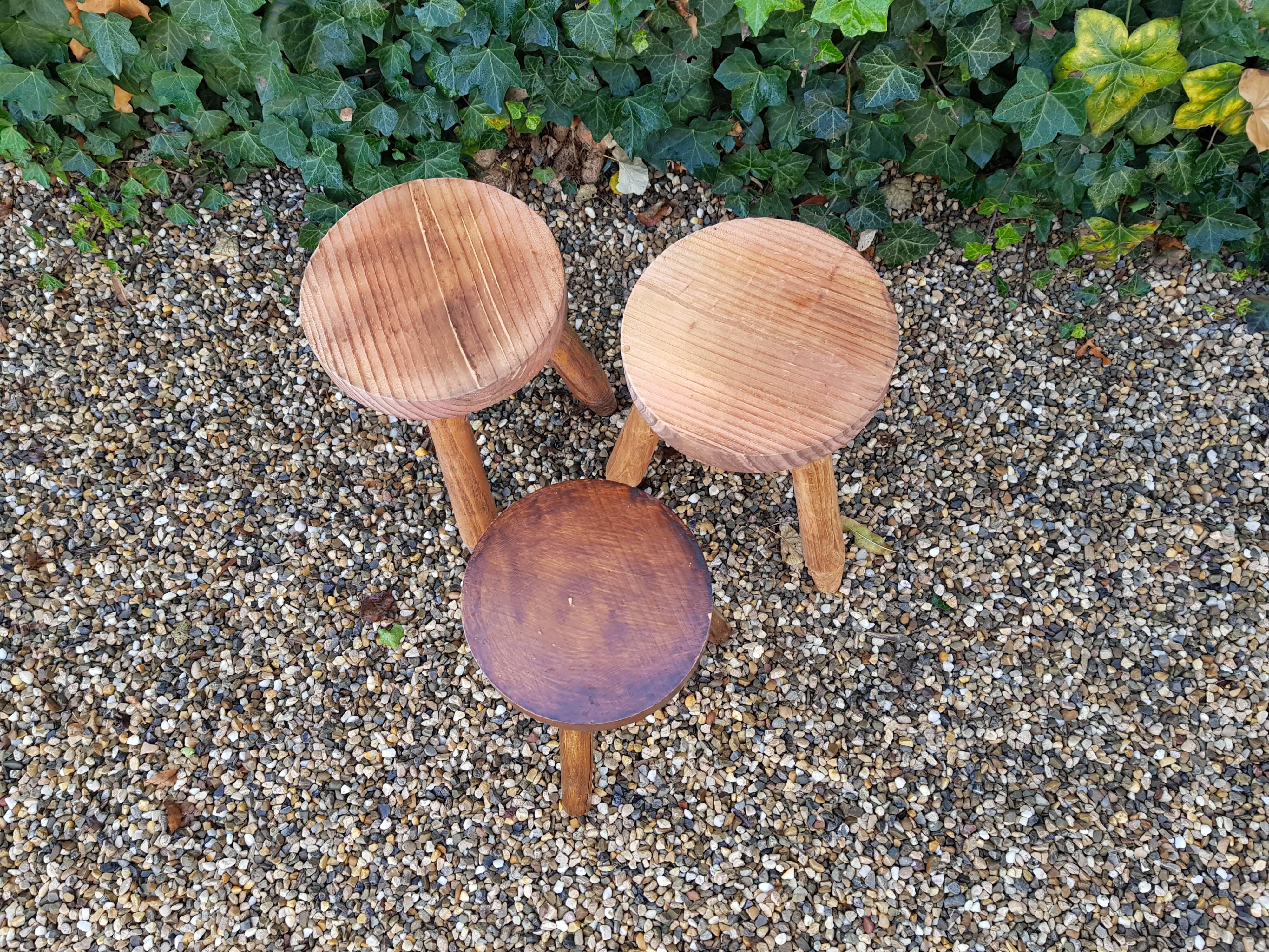 Set of 3 low stools