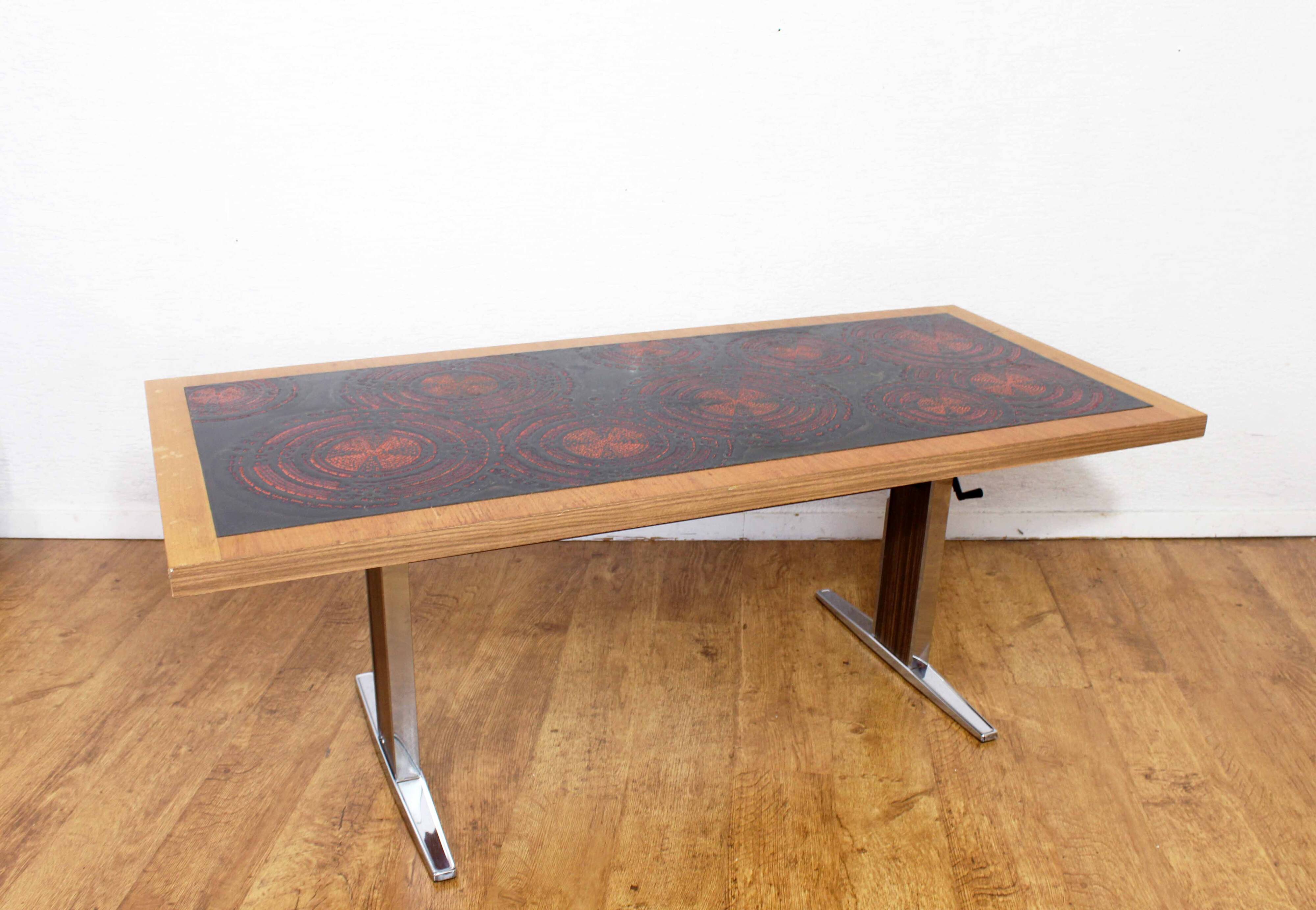 1970s rise and fall coffee table