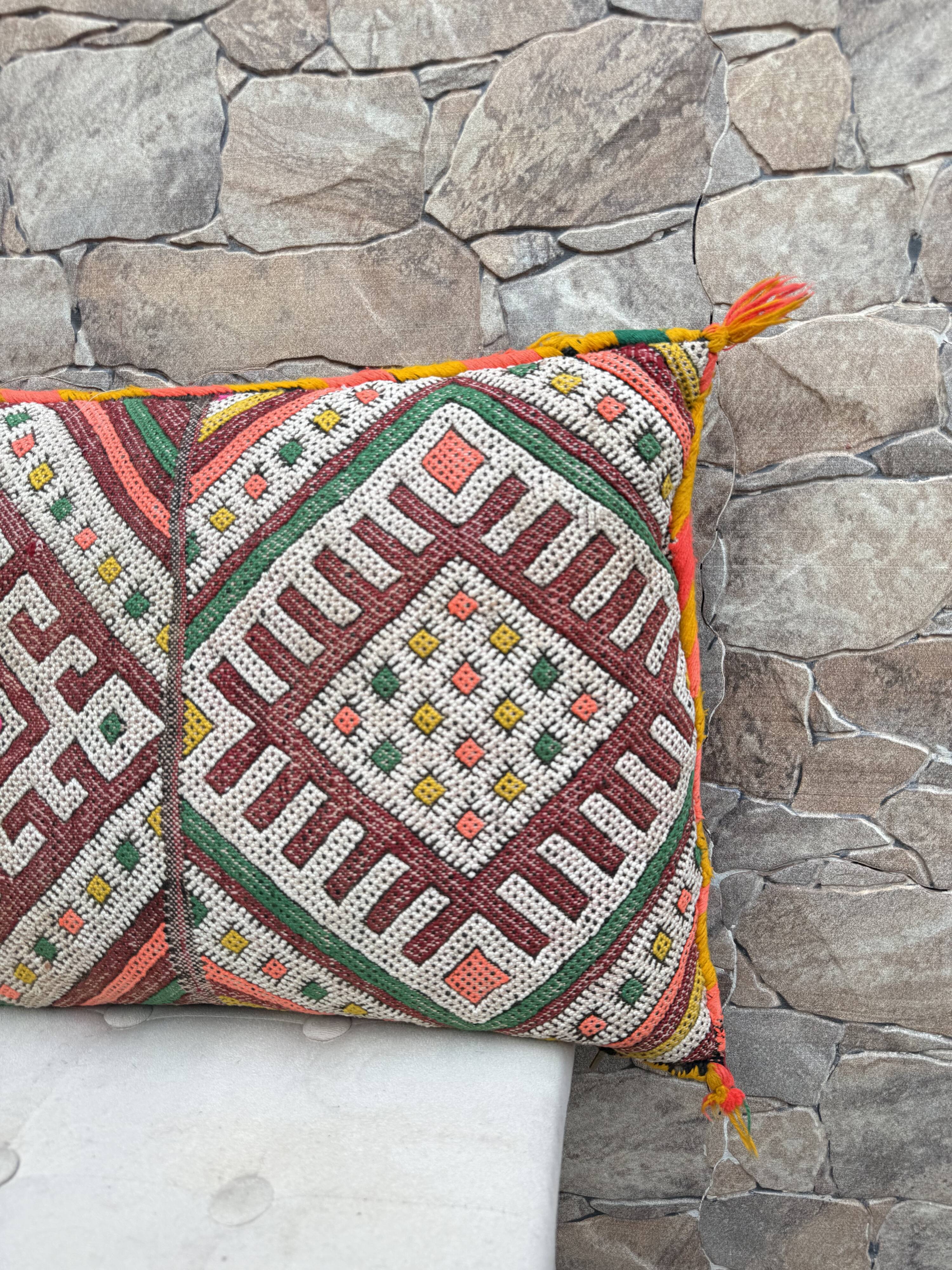 Moroccan pillowcase, Berber cushion cover, woven pillowcase