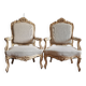 Paire de fauteuils à la reine style Louis XV