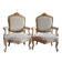 Paire de fauteuils à la reine style Louis XV