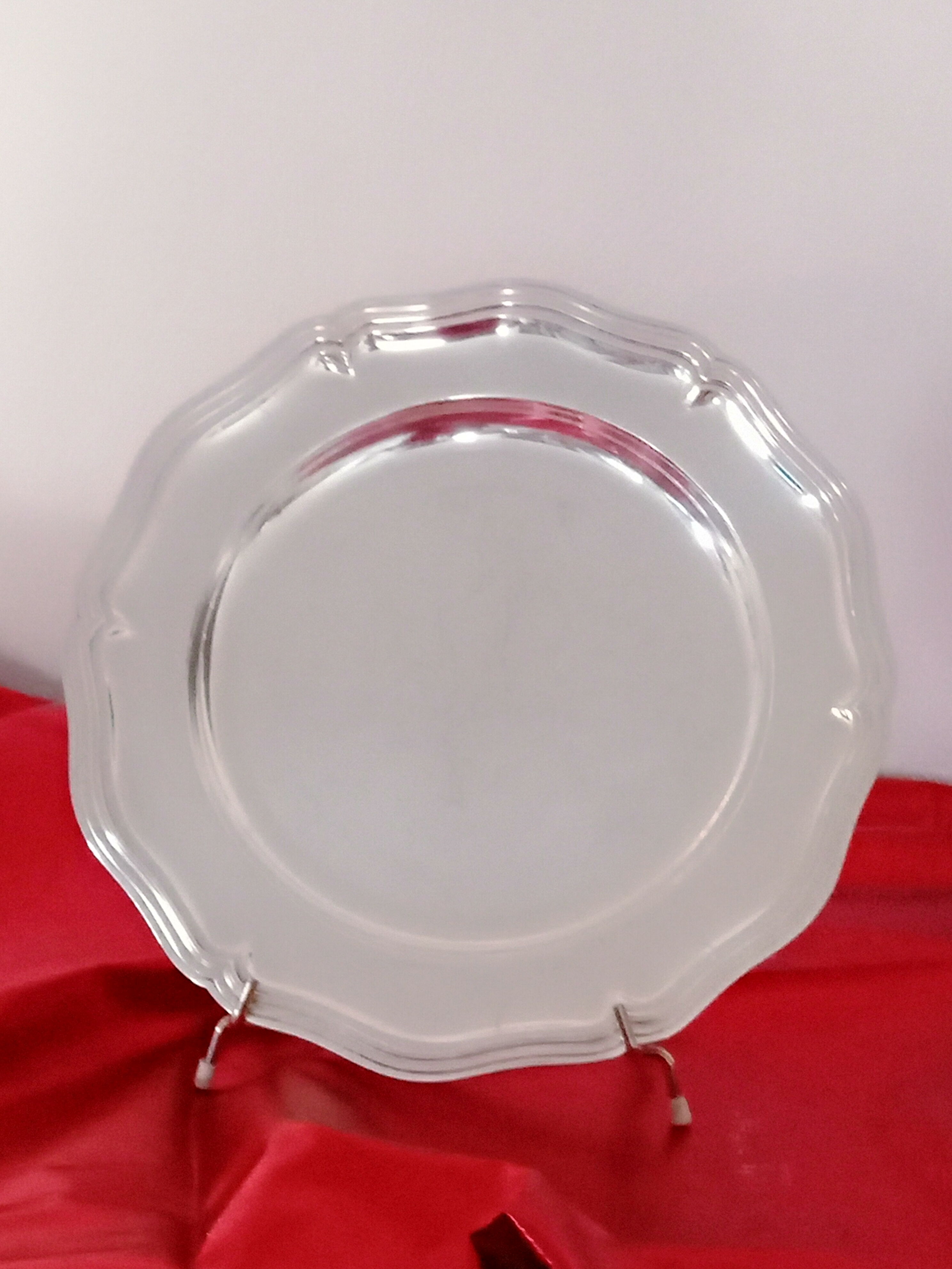 Round silver metal dish Christofle