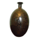 Foiled bottle vase, artisanal pottery, Raku