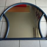 Bamboo mirror half circle 70/80s - 97x76cm