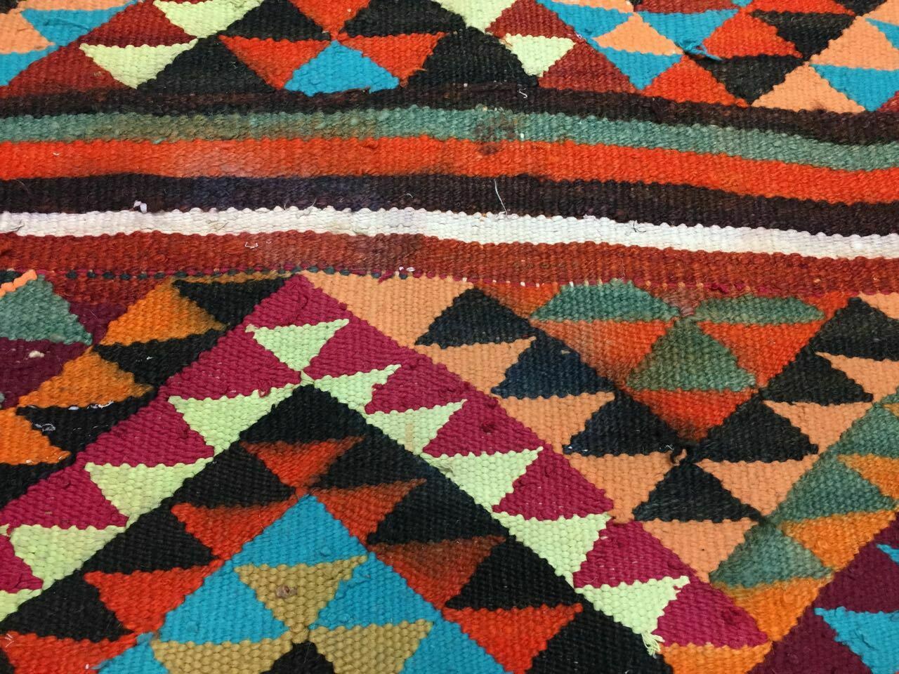 Old turkish narrow kilim runner 320x85 cm