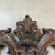 Vintage small furniture ornament in copper alloy with fish decoration.
