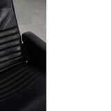 Fauteuil scandinave en cuir noir rare du milieu du siècle par Ire Möbel, années 1970, lot de 2