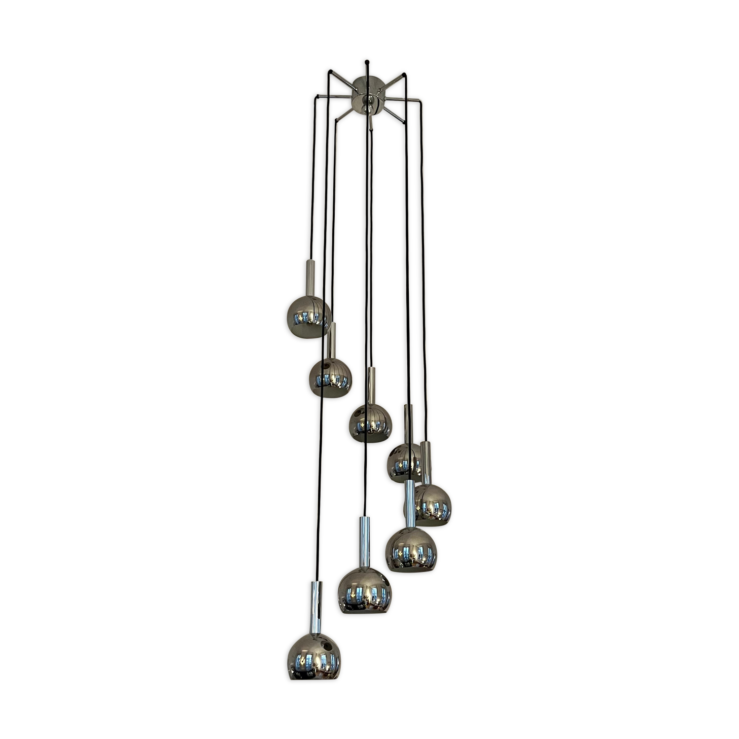 Suspension 70s chrome 8 globes