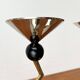 Italian postmodern metal candle holders, 1980s, set of 2