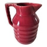 Old raspberry red pitcher from Onnaing, early 20th century.