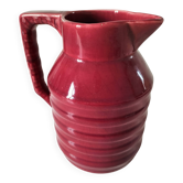 Pichet ancien Onnaing rouge framboise début 20ème