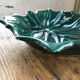 Plat feuille céramique verte Vallauris
