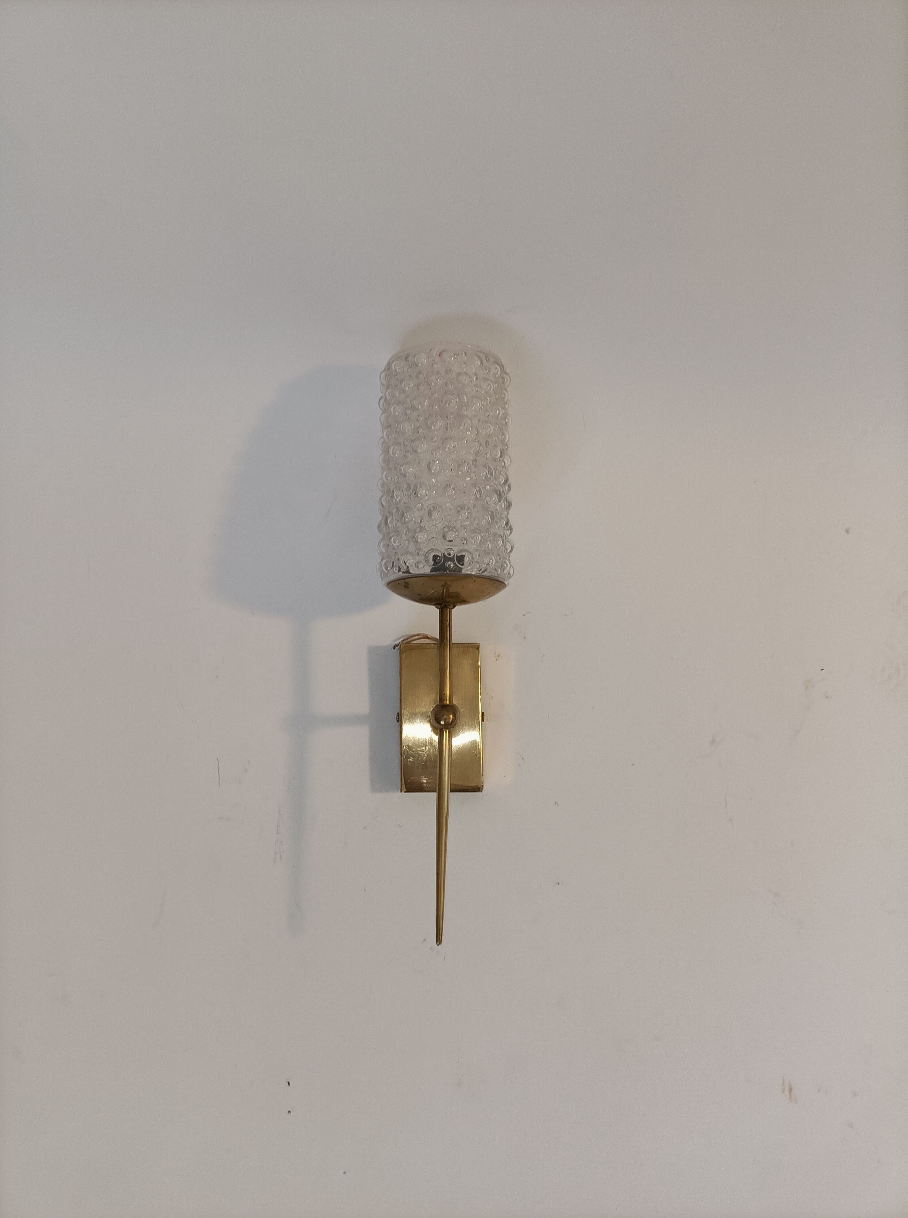Wall lamp in golden brass Vintage. 1960.