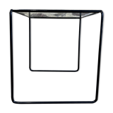 Black wire metal side table