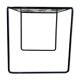 Black wire metal side table