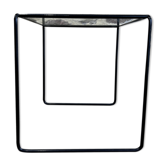 Table basse d'appoint en métal filaire noir