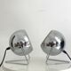 Vintage 1980s chrome Eyeball lamps