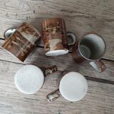 5 glazed stoneware espresso cups