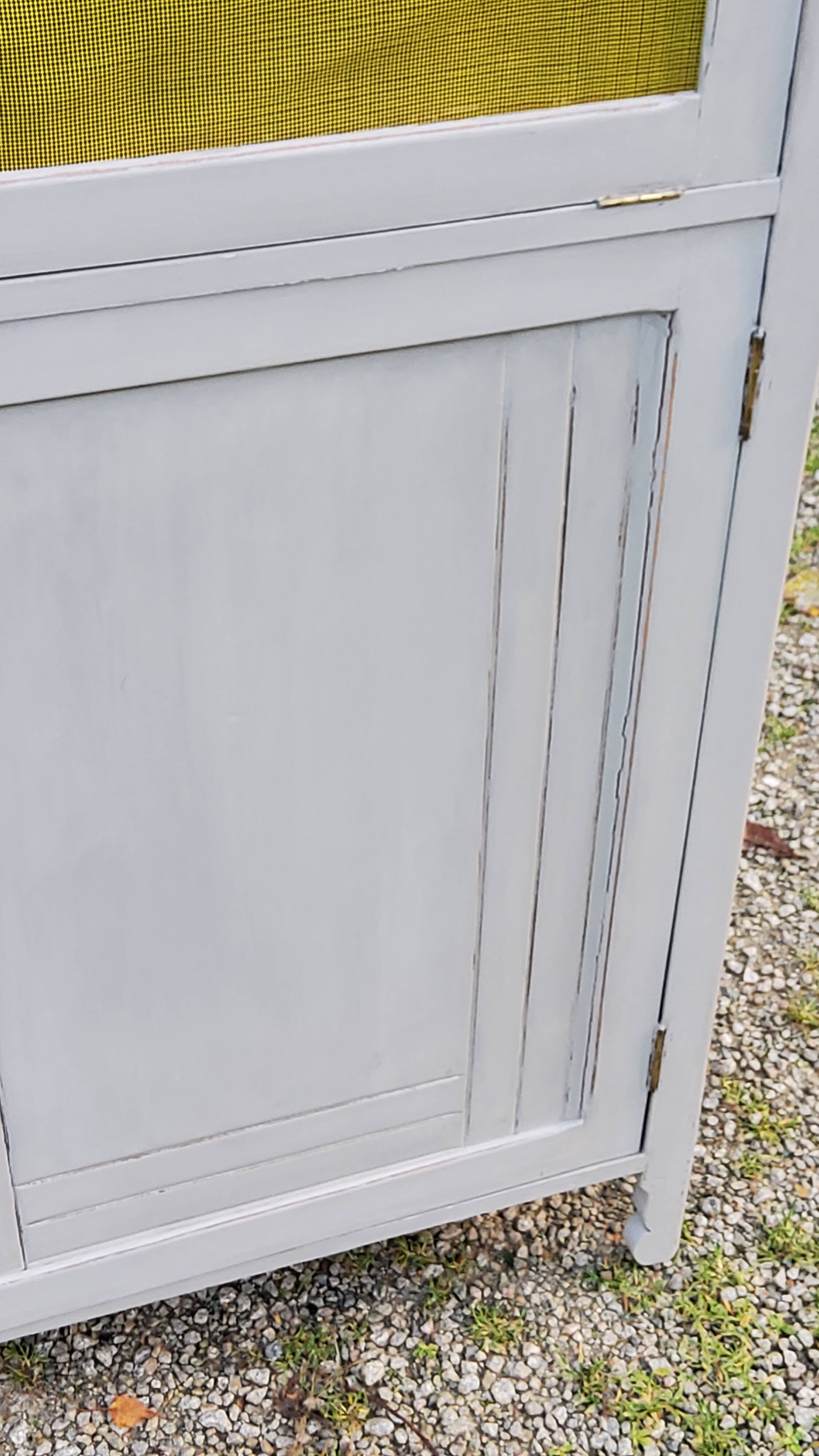 Parisian sideboard pantry from the 1920s with gray patina