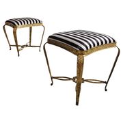 Pair of Mid Century Modern ottomans by Pier Luigi Colli from the 1950s.