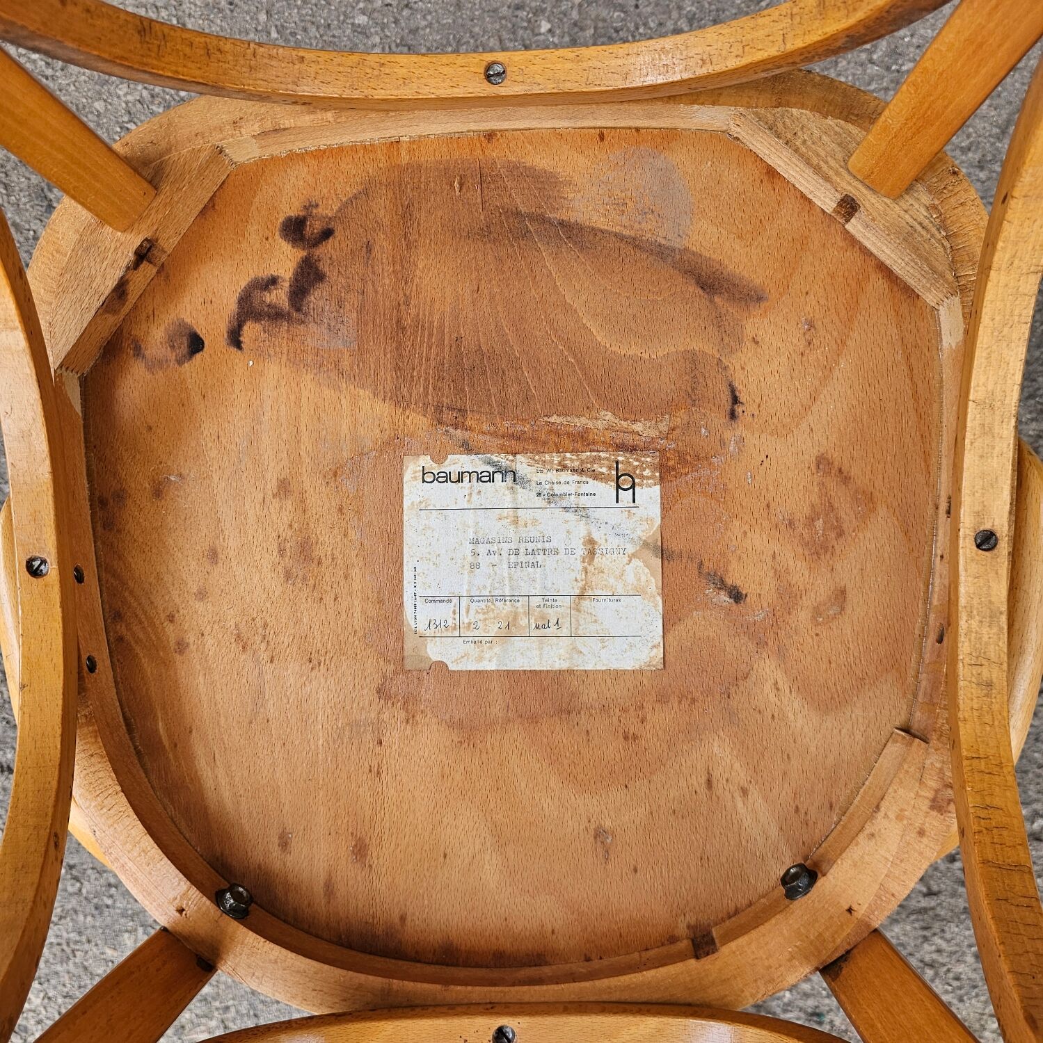 Baumann armchair light wood