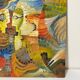 Tableau abstrait moderne de J. Delbrouck