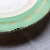 Plat décor vert & or, manufrance