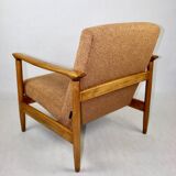 GFM-142 Armchair in Coral Gold Bouclé attributed to Edmund Homa, 1970s