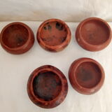 Lot of 5 terracotta ramekins from the 70s from the Maghreb
